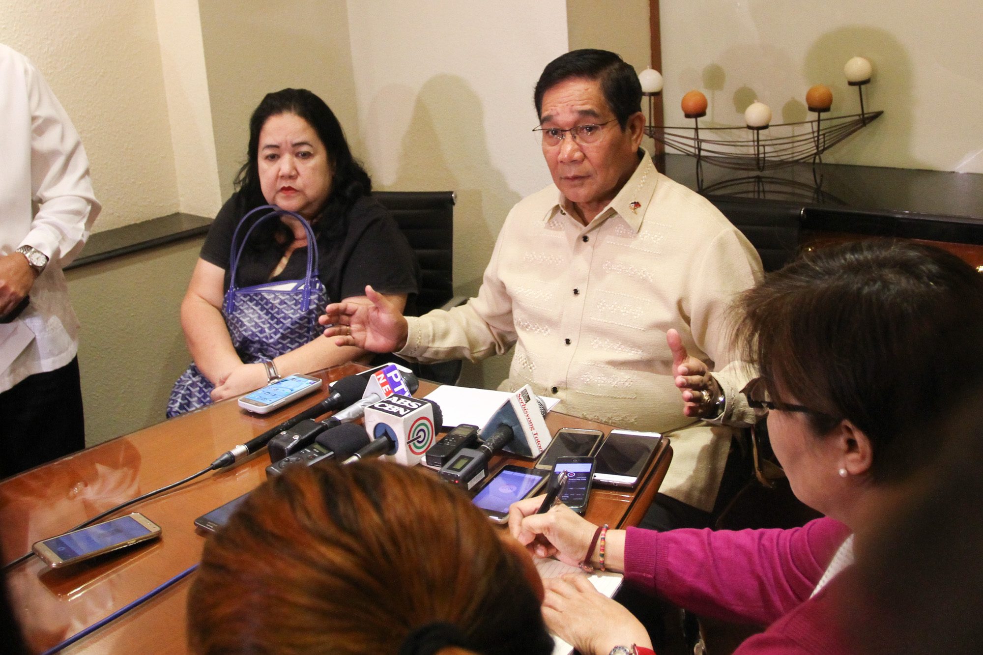 TALKS WITH RUSSIA. National Security Adviser Hermogenes Esperon holds a press conference at the Marco Polo Hotel in Davao City on February 17, 2017. Photo by Manman Dejeto/Rappler 