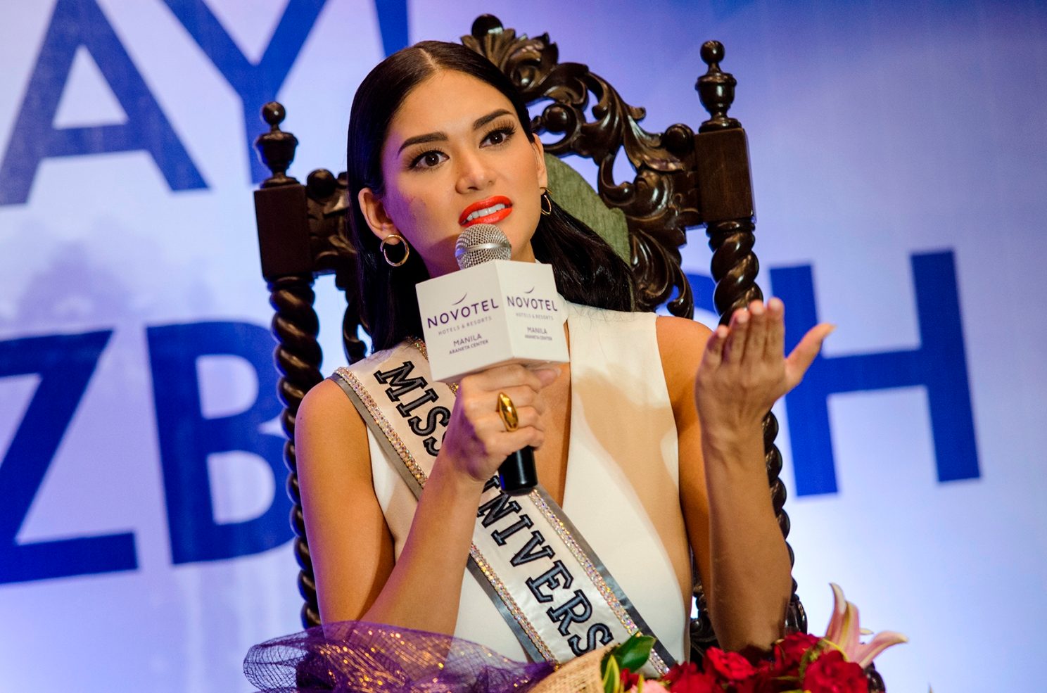 BEAUTY STANDARDS. Miss Universe Pia Wurtzbach talks about being a curvy woman in the pageant world where skinny is pretty, following the participation of Mirella Paz, a plus sized candidate in Miss Peru. File photo by Rob Reyes/Rappler  