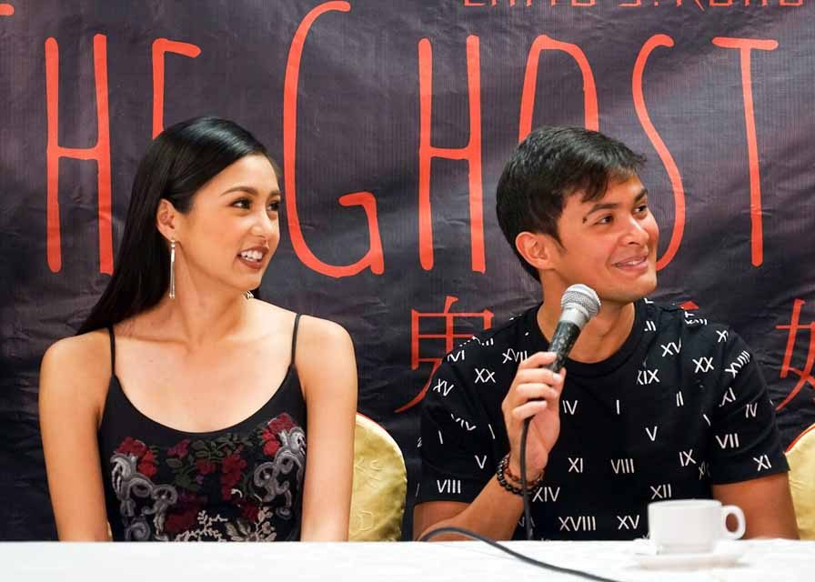 Matteo with lead star Kim Chiu during the press conference for 'The Ghost Bride.' 