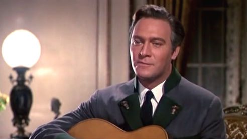 CAPTAIN VON TRAPP. Christopher Plummer as the dashing Captain in 'The Sound of Music.' Screengrab from Vimeo   