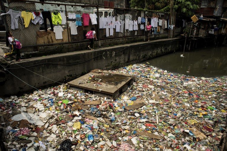 POLLUTANTS. Giant Western consumer products brands led by Nestle, Unilever and Procter & Gamble cause serious ocean pollution by packaging products sold in the Philippines in cheap and disposable plastics, Greenpeace alleges on September 22, 2017. The environmental watchdog group ranks the Philippines as the 'third worst polluter into the world's oceans' behind China and Indonesia. Photo by Noel Celis/AFP   