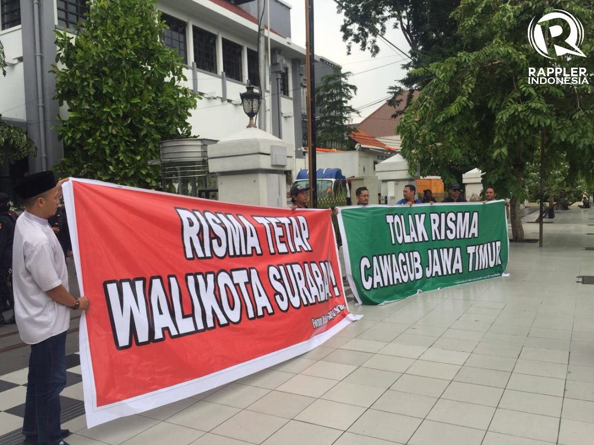 Warga Surabaya menolak Tri Rismaharini ikut dalam Pilkada Jawa Timur 2018