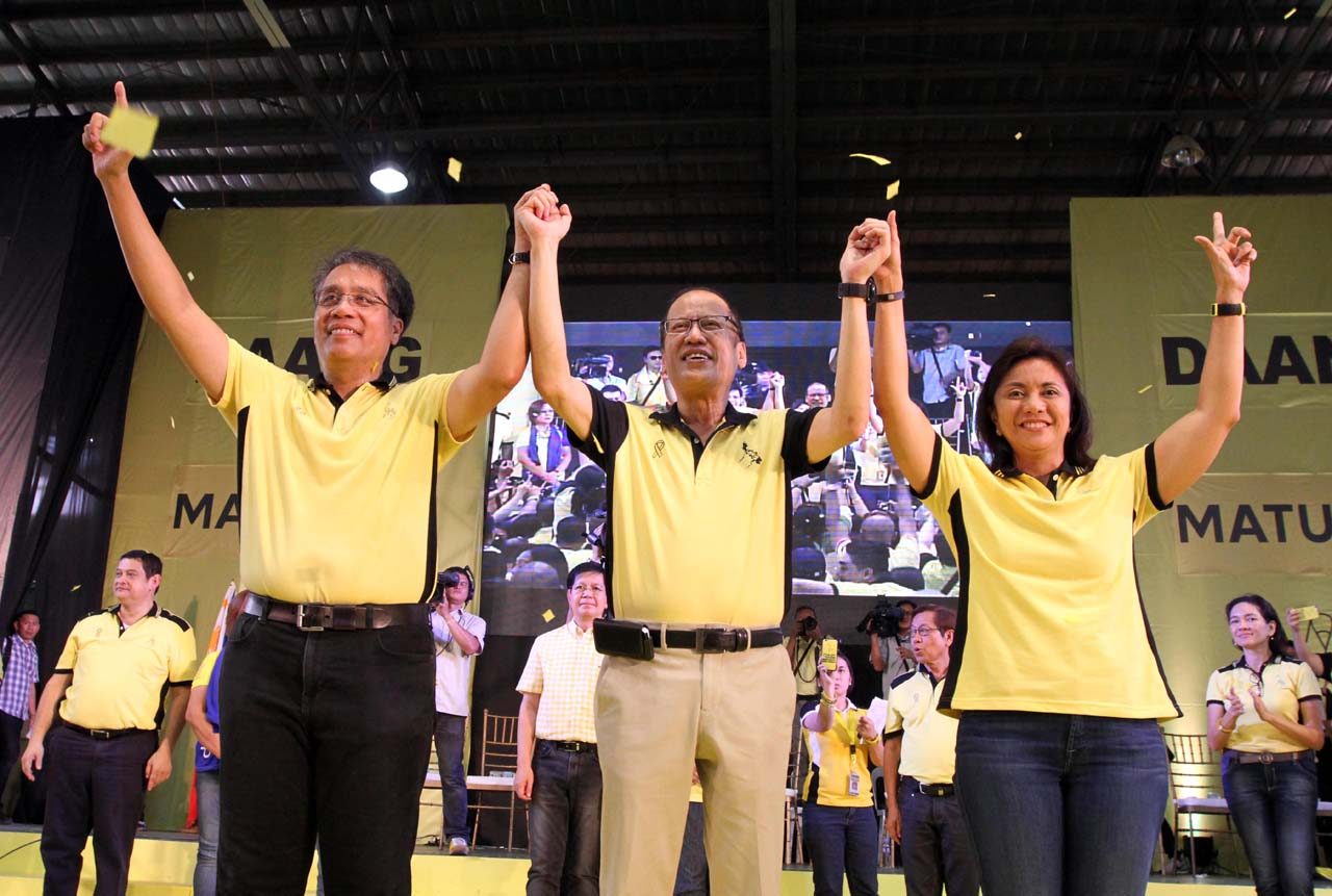 THE LIBERAL PARTY AND LENI. LP chairman President Benigno S. Aquino III, along with the coalition's bets for 2016 – Mar Roxas and Leni Robredo – in Capiz on Tuesday, February 09, 2016. Photo by Rey Baniquet/Malacañang Photo Bureau) 