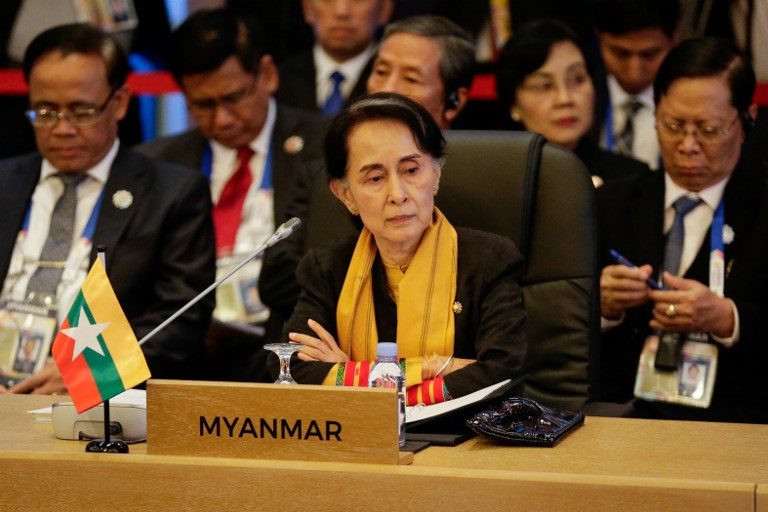 Myanmar’s Suu Kyi meets Tillerson, UN chief on Rohingya crisis