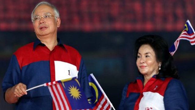 POWER COUPLE. Malaysian Prime Minister Najib Razak (L) with wife Rosmah Mansor (R). AFP file photo 
