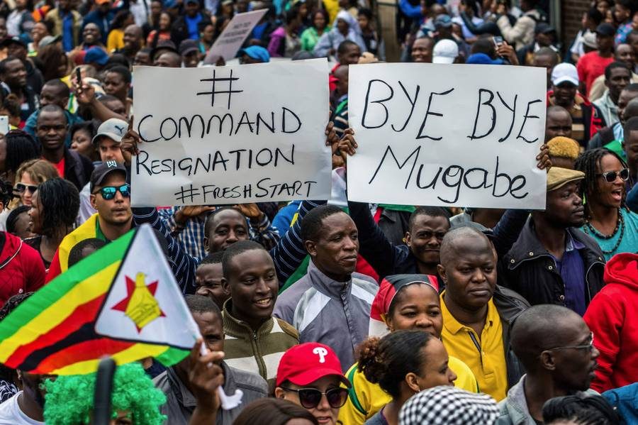 Zimbabweans celebrate as Mugabe era fades