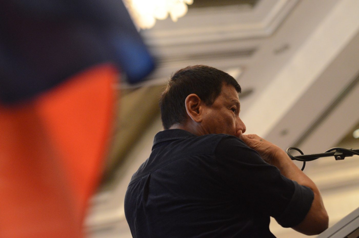 READING DUTERTE'S MIND. Duterte speaks at a business forum at The Manila Peninsula Hotel in April 2016. Photo by Alecs Ongcal/Rappler  