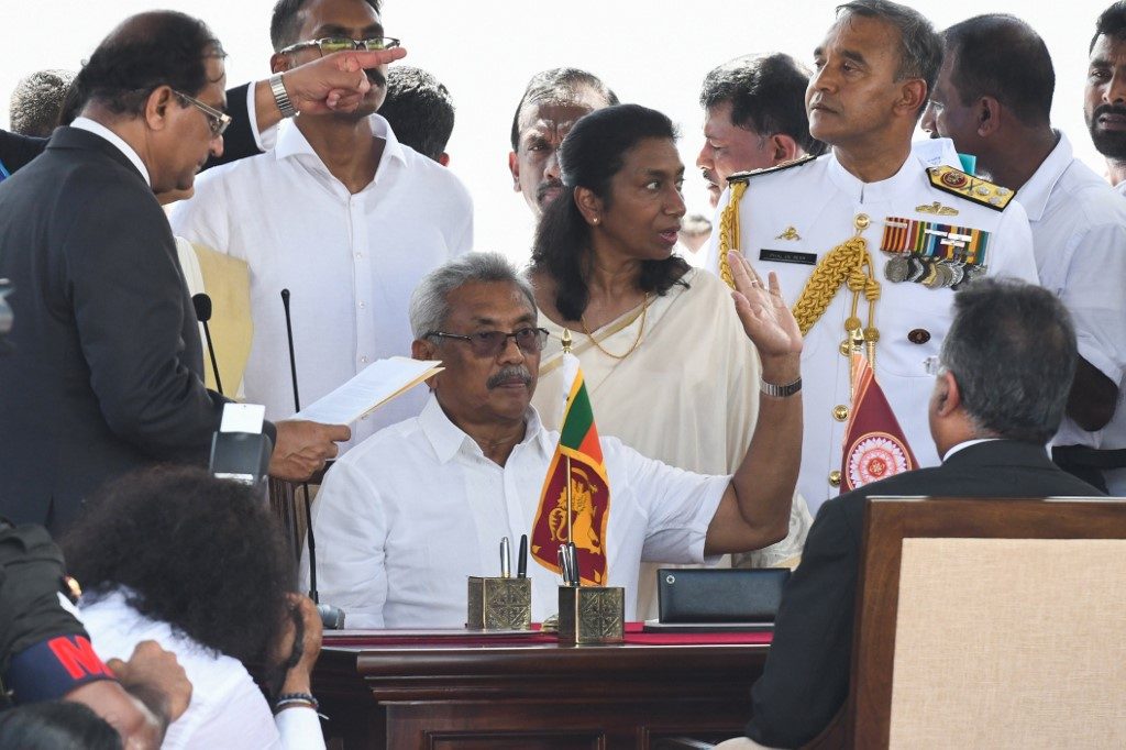 Symbolic swearing-in for Sri Lanka’s new president