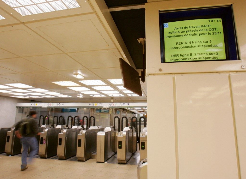 Paris metro faces ‘severe’ disruptions from December 5 strike