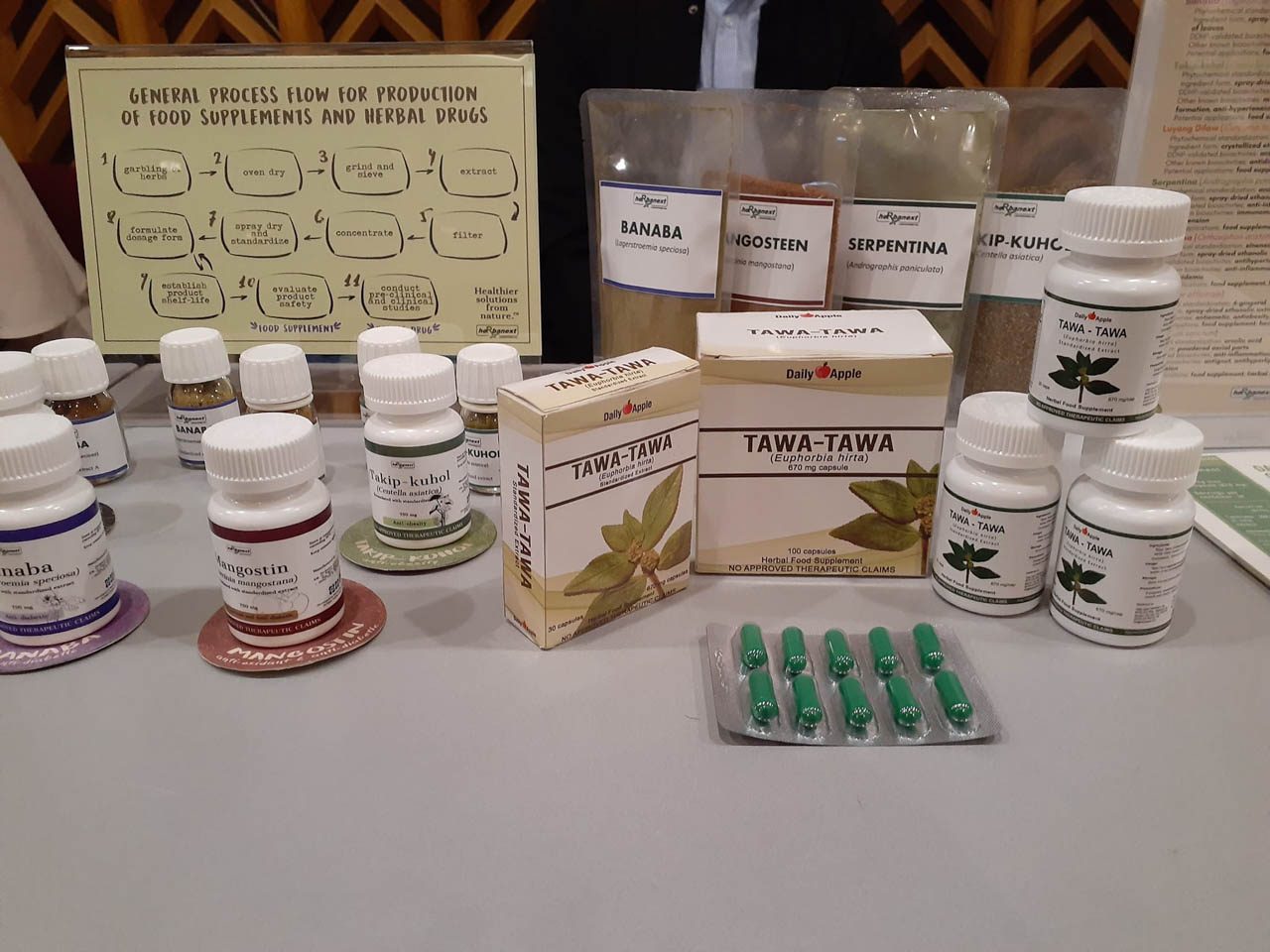 PLANT-DERIVED. Some of the plant-derived medicines and supplements. Photo courtesy of DOST-STII 
