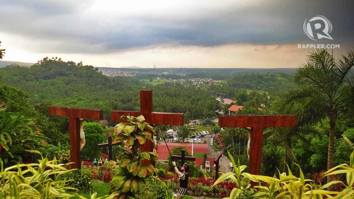 HILL SHRINE. Pilgrims usually take the over 300 steps and pray the Stations of the Cross on this hill. Photo by Rhea Claire Madarang 