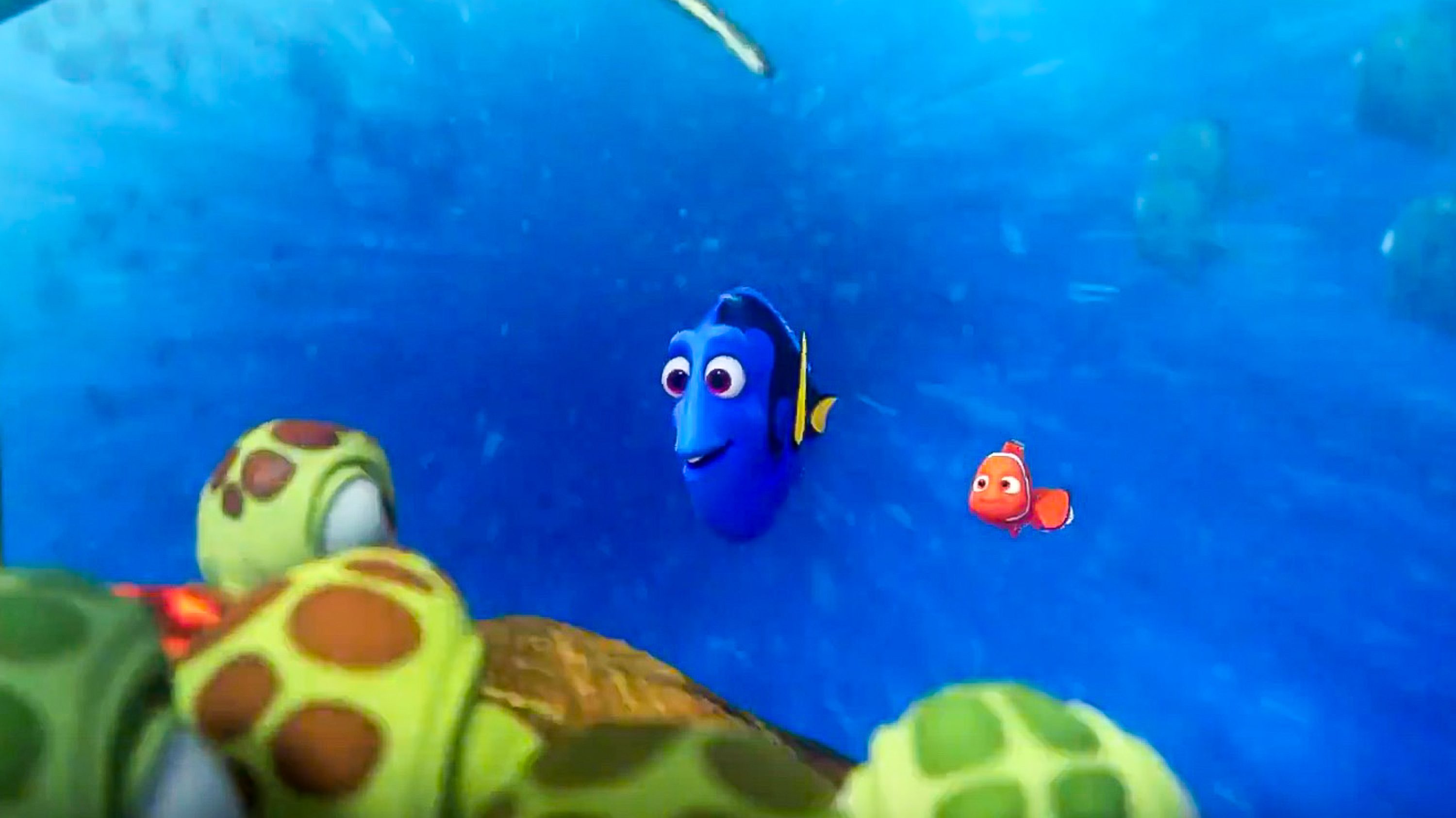 'FINDING DORY.' Dory, Nemo, and Marlin ride the East Australian Current in search for Dory's parents. Screengrab from YouTube/Disney Pixar  