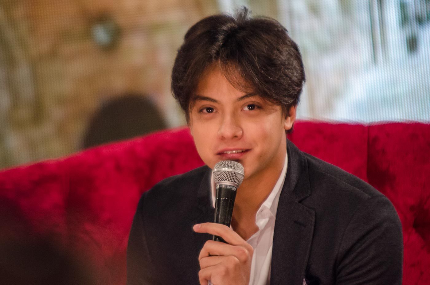 DANIEL PADILLA. Daniel plays Ely in 'Barcelona: A Love Untold.' File photo shows the young actor at a previous press conference for the movie. Photo by Rob Reyes/Rappler 