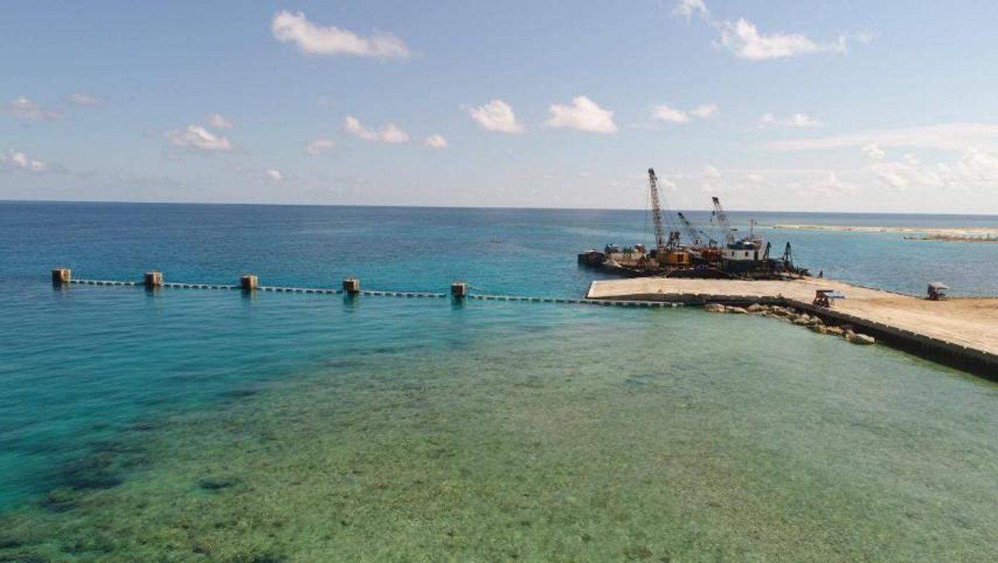 IMPROVEMENT. The new beaching ramp at Pag-asa Island in the West Philippine Sea. Photo courtesy of the Department of National Defense 