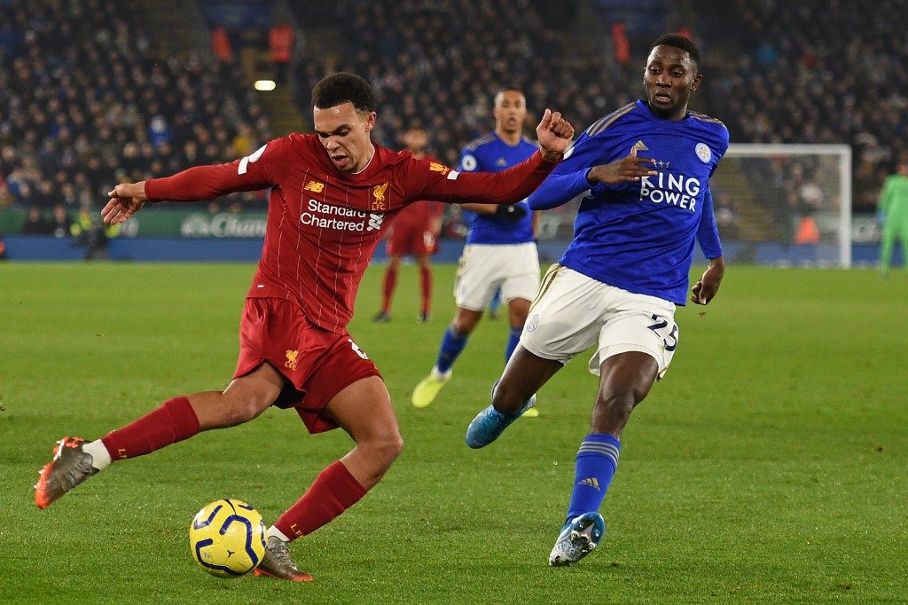 Liverpool thrashes Leicester to open up 13-point Premier League lead