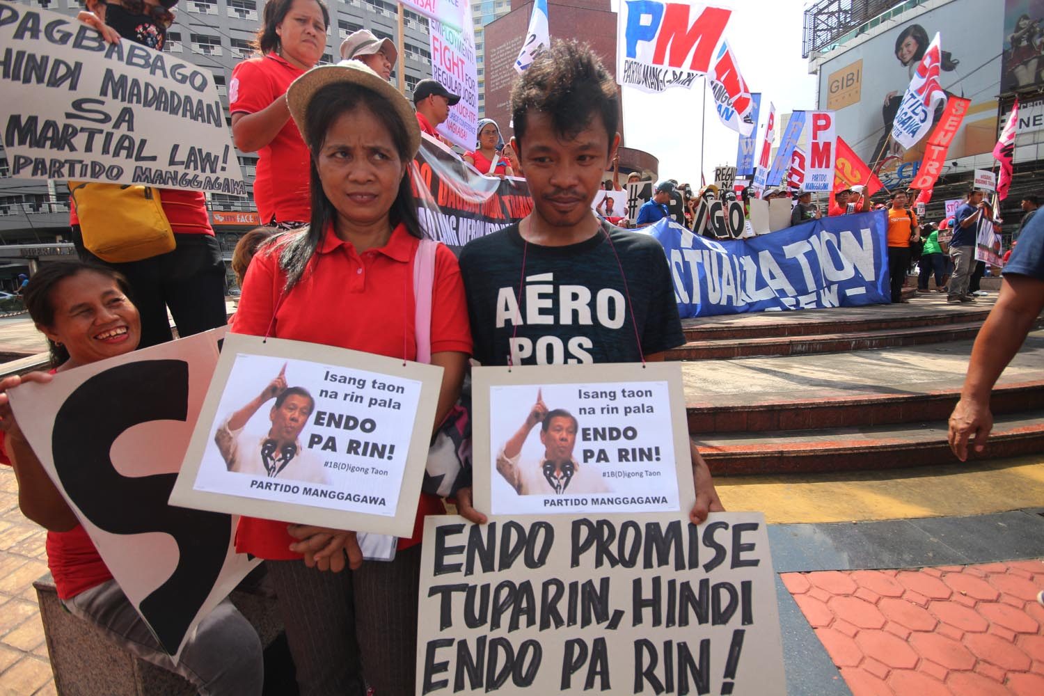 Kelompok buruh memprotes ‘satu tahun gagal’ di bawah pemerintahan Duterte
