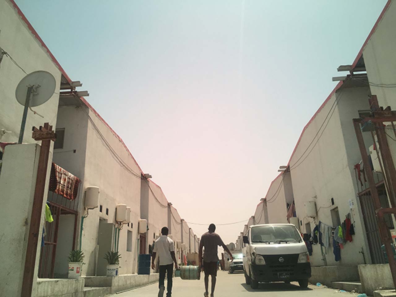 AWAY. Workers cannot afford to pay for taxis to go outside the labor camp which is about 9 miles from the Doha city center. Most days they just stay inside the camp. Photo by Ana P. Santos/Rappler 