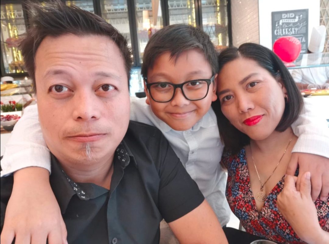 MARK LEGASPI AND FAMILY. Mark Legaspi with his son, Sebastian Lars, and wife Jean. Contributed photo 