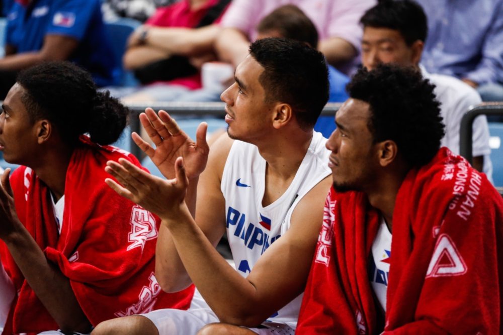 Gilas bench looking quite satisfied with what they see on the court. Photo from FIBA 