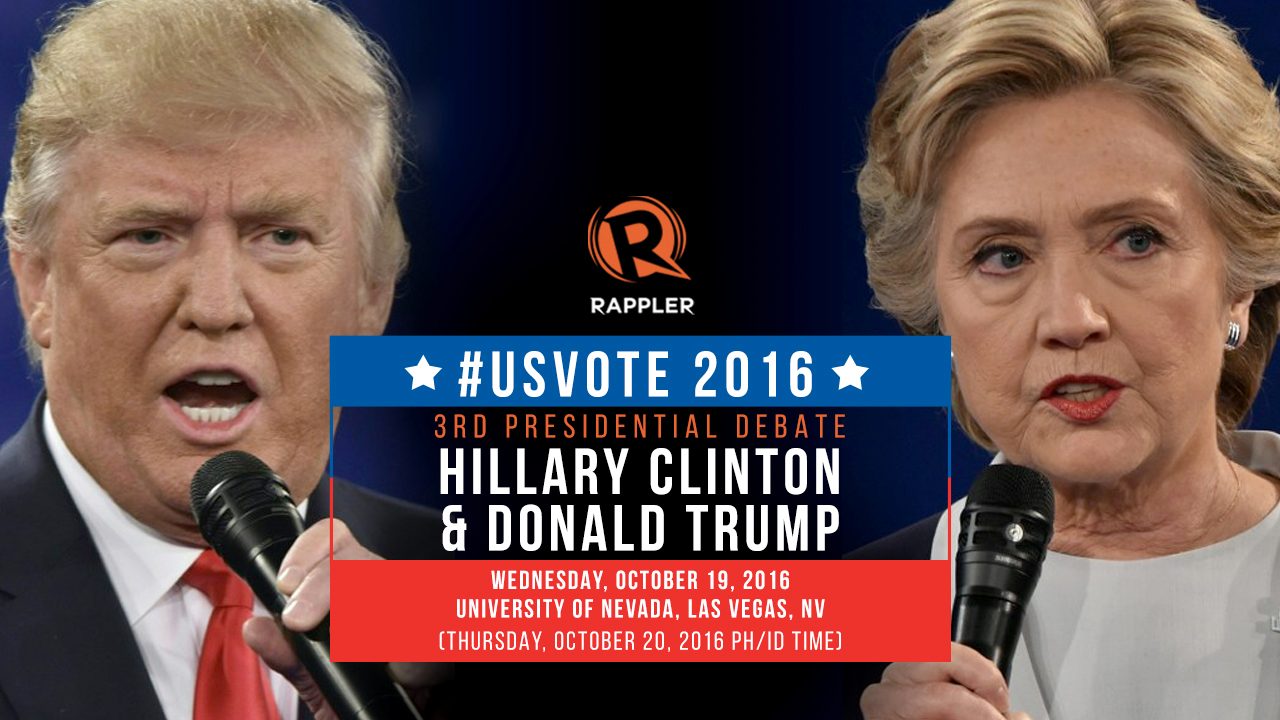 WATCH: 3rd Clinton-Trump presidential debate, 2016 US elections