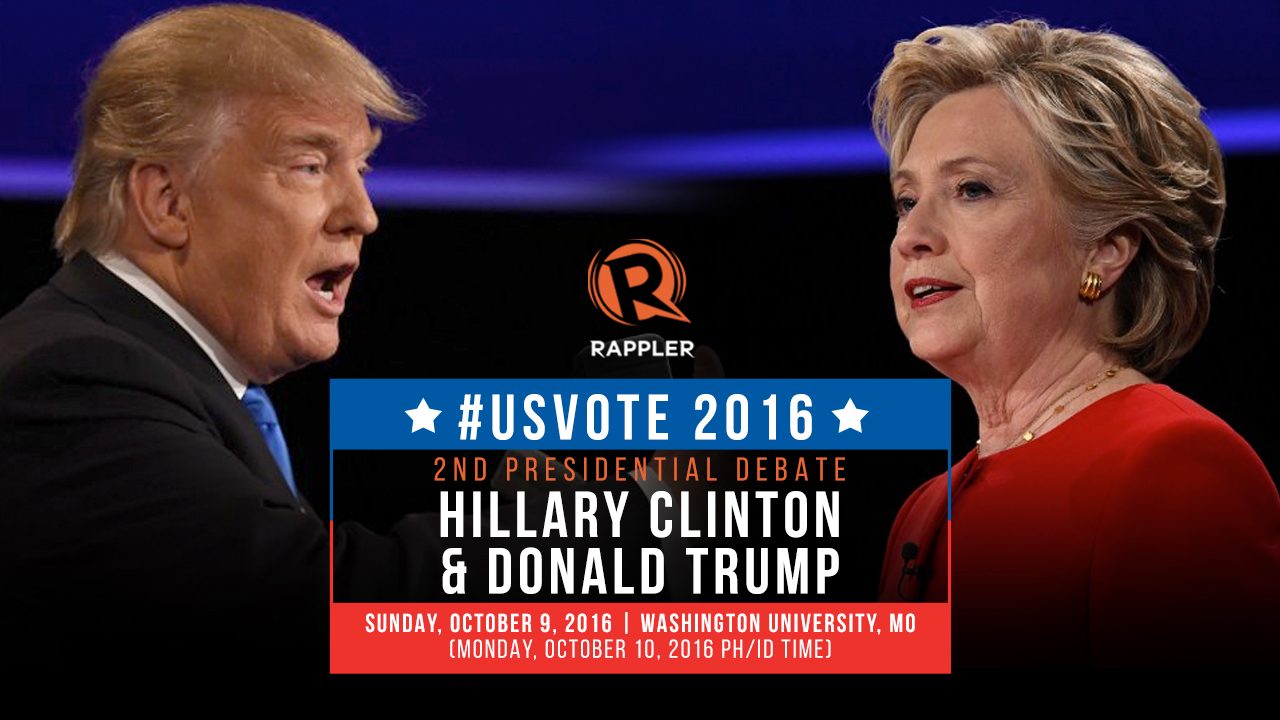 WATCH: 2nd Clinton-Trump presidential debate, 2016 US elections