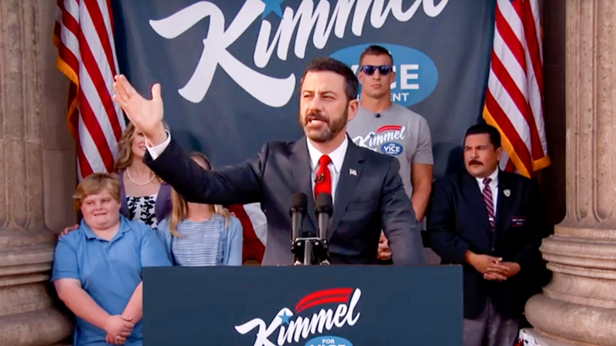 WATCH: Jimmy Kimmel ‘campaigns’ to be US Vice President