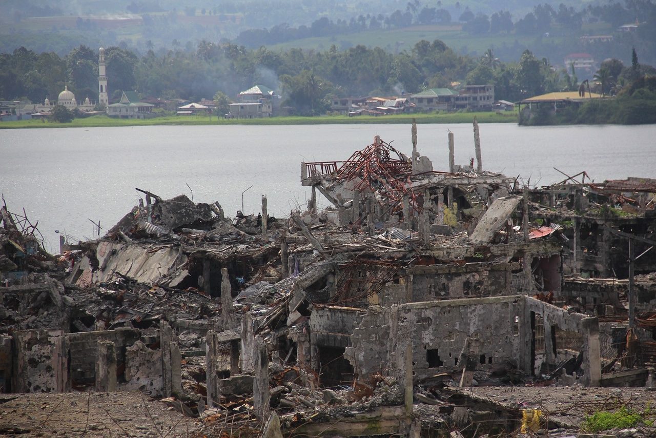HOME. Remains of a house beside Lake Lanao which was destroyed in the 5-month war. Photo by McMorrie Bidara 