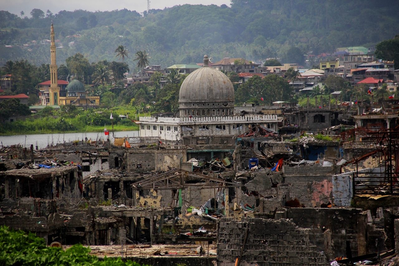 MOSQUE. A mosque in Barangay Bubong Lumbac, Marawi City is one of the casualties of the siege. Photo by McMorrie Bidara 