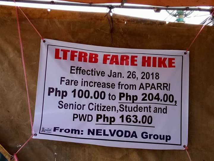 Cagayan Valley PUVs charge higher fares