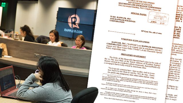 READ: Rappler’s verified explanation submitted to SEC