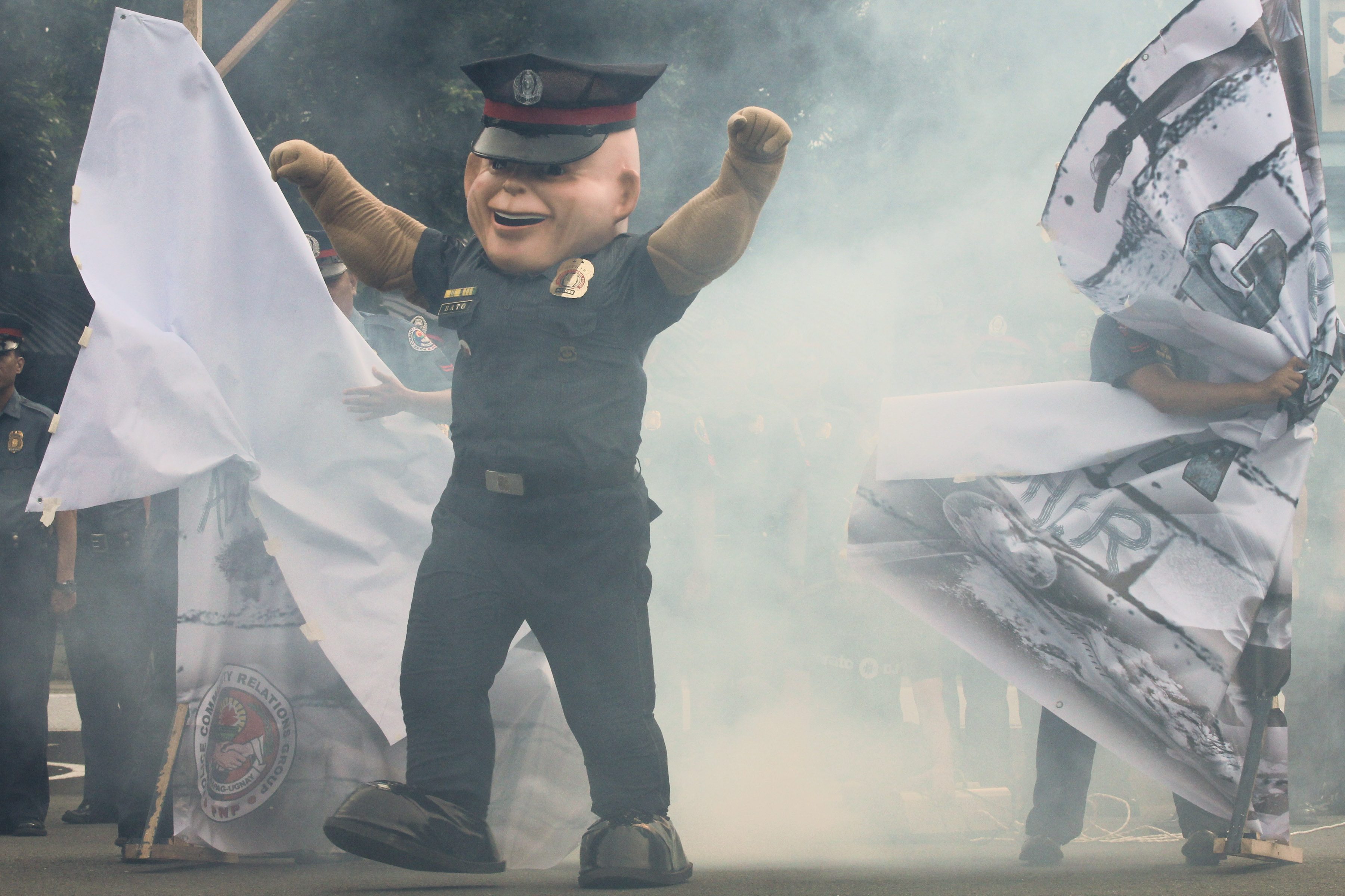 'PO1 BATO.' The PNP unveils its newest mascot. Photo by Toto Lozano/PPD  