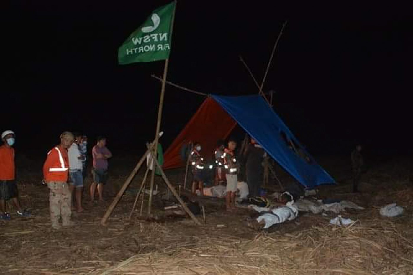 BLOODIED LAND. Gunmen kill 9 farmers occupying space in Hacienda Nene in Sagay City, Negros Occidental. Photo from PNP Western Visayas   