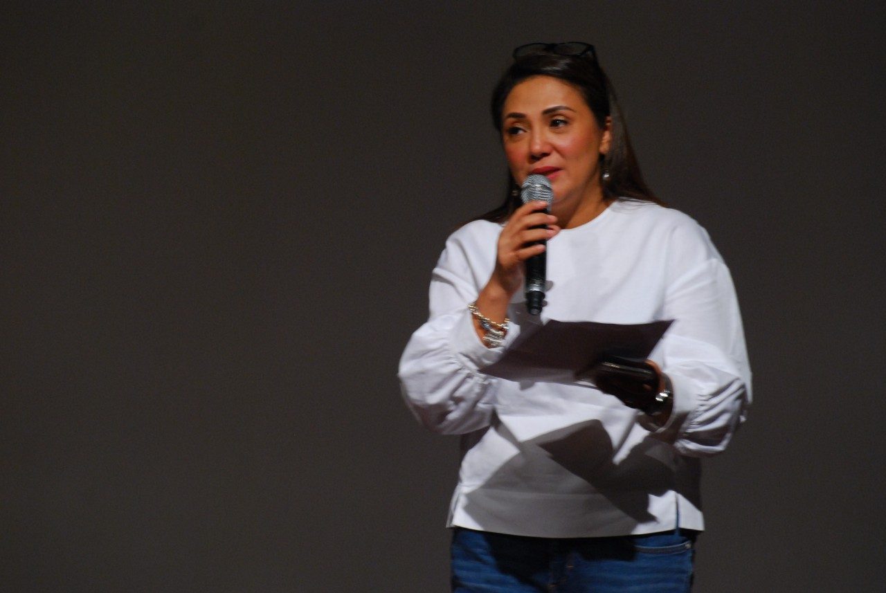 DOCUMENTARY. Cherry Pie gives a short speech before the showing of 'Radical Love.' Photo from ABS-CBN 