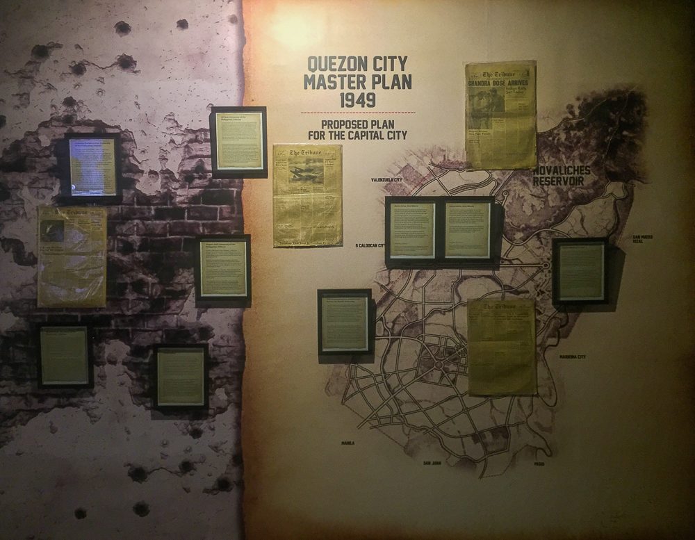 URBAN LEGENDS. This display at the War Gallery recounts ghost stories from different landmarks around QC. Photo by Vernise L. Tantuco/Rappler.com 