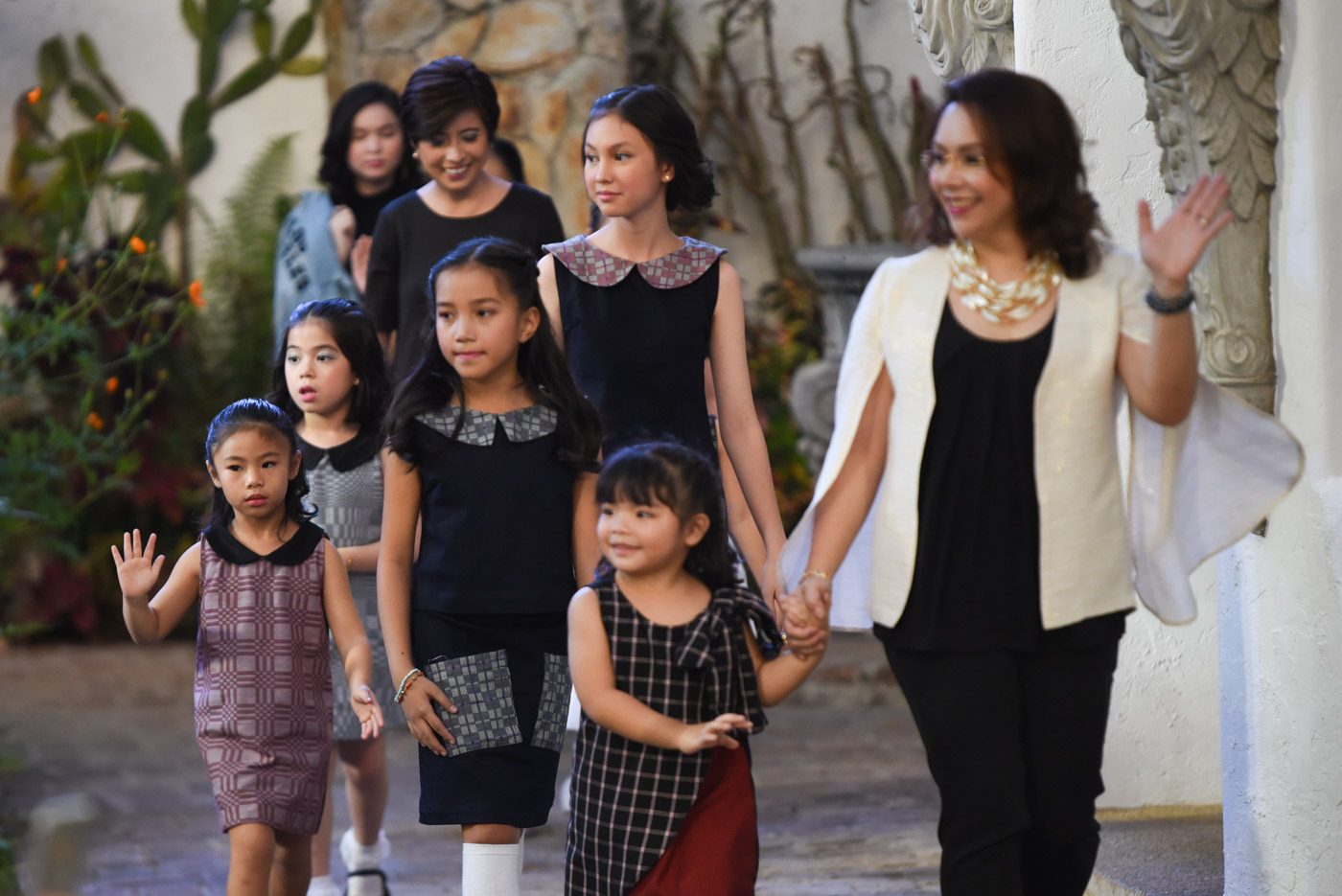 MOM AND KIDS. The girls and their moms in Nina Corpuz's collection. 