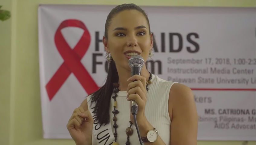 CAUSES. Catriona in one of the talks she attended on HIV/AIDS awareness before the pageant.  