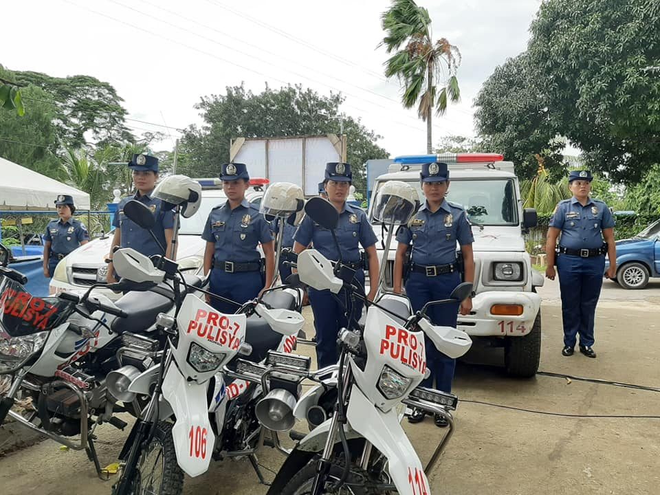 READY FOR MOBILE PATROL. A few of the 21 members of Mariang Pulis. Photo from PNP 