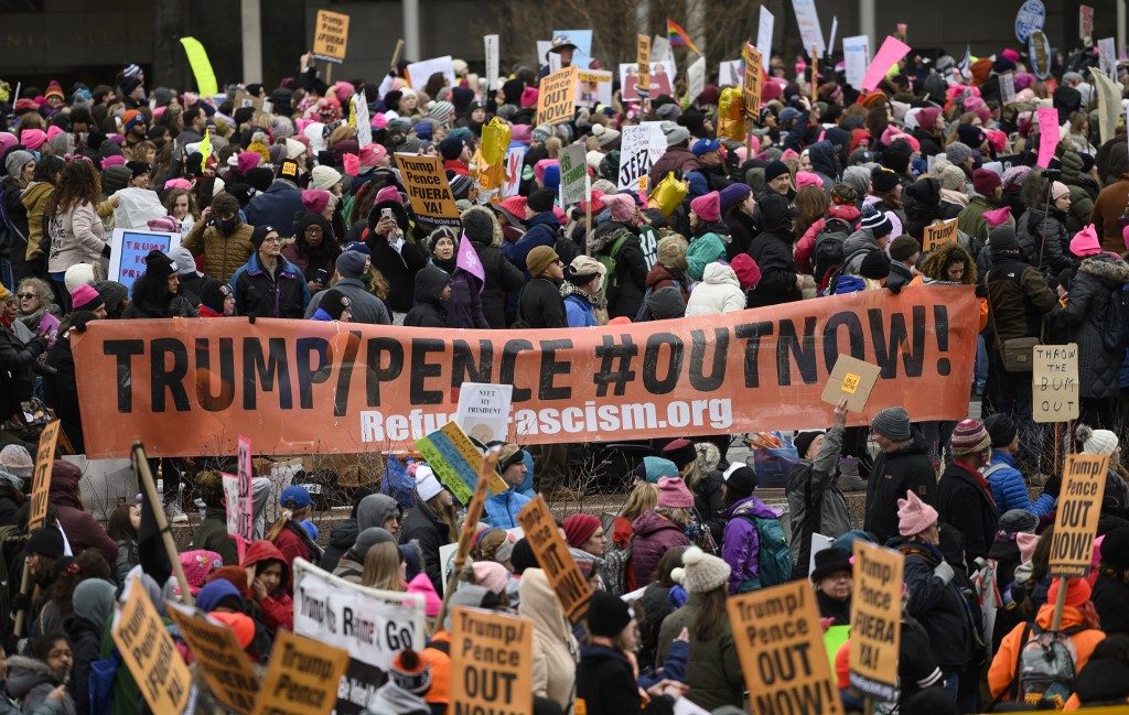 In Washington, women march against Trump as election looms