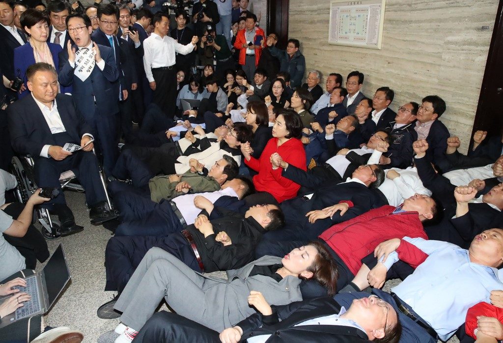 Dozens of South Korean MPs charged over parliamentary standoff
