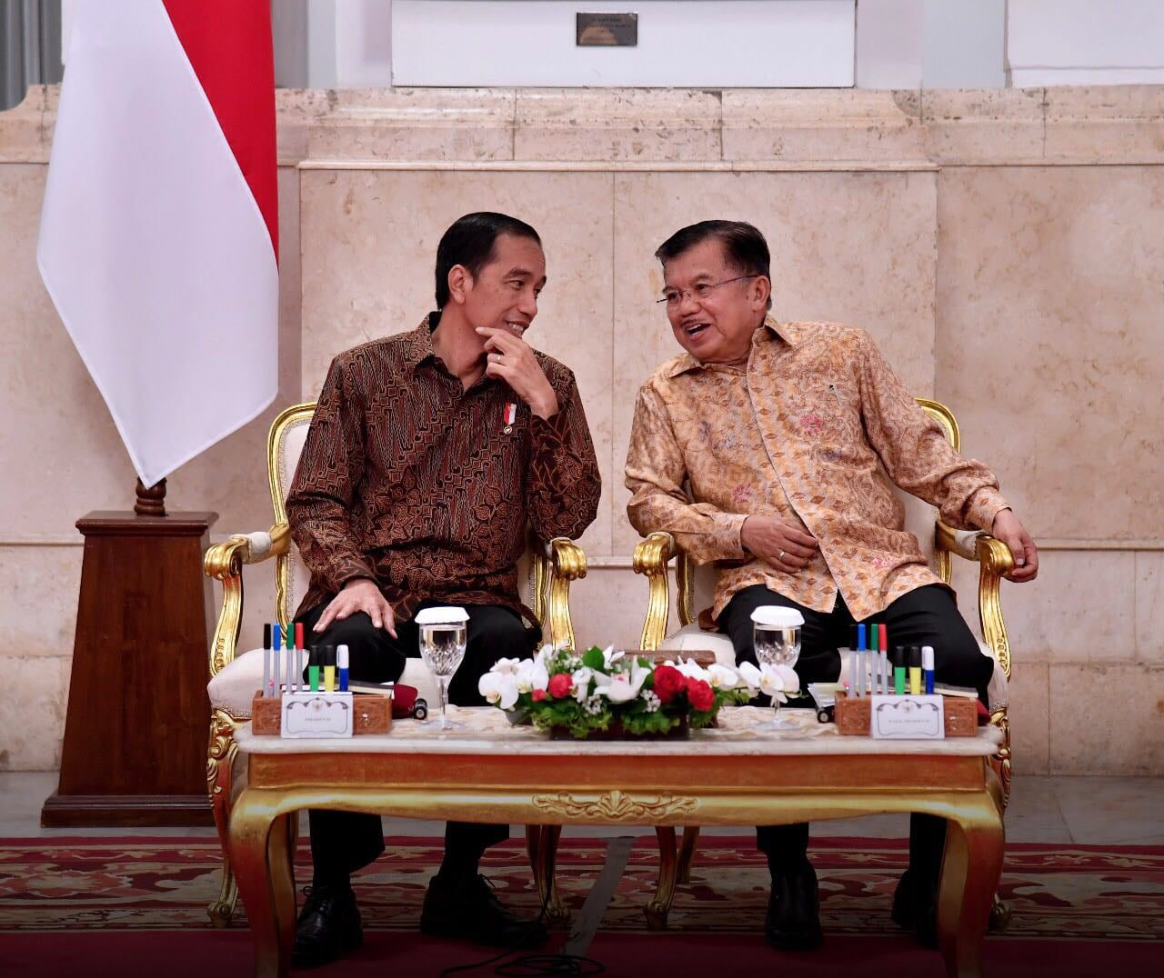 TIGA TAHUN. Presiden Joko "Jokowi" Widodo dan Wapres Jusuf "JK" Kalla memasuki tiga tahun masa kepemimpinannya pada 20 Oktober. Foto diambil dari akun Facebook  
