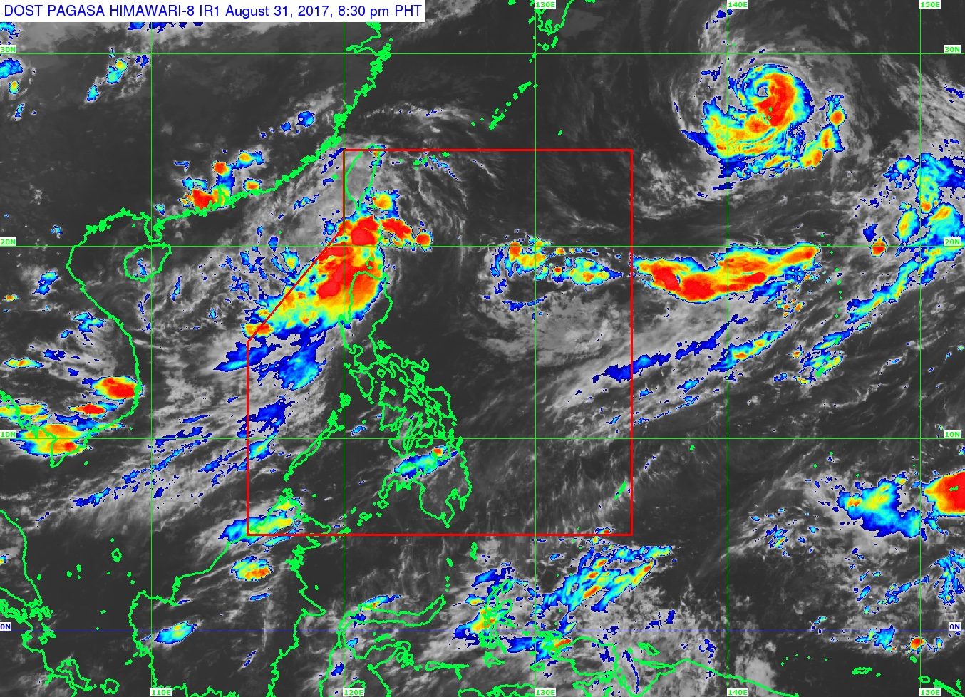 Moderate-heavy monsoon rain in parts of Luzon on Friday