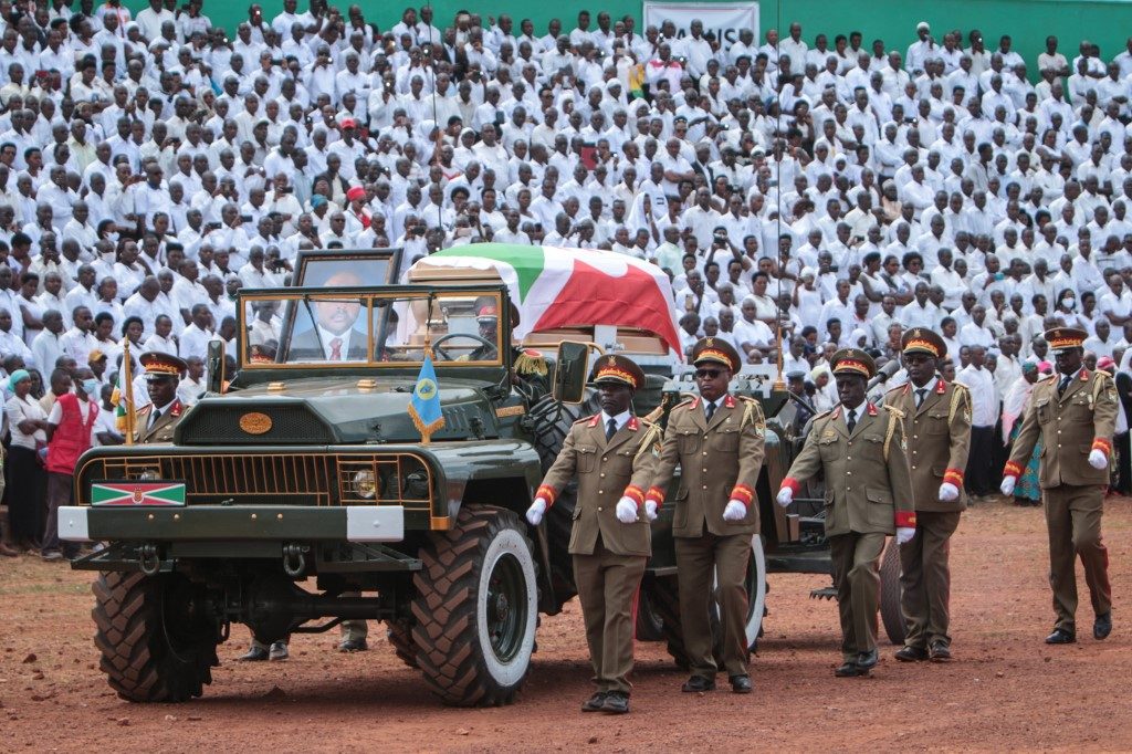 Thousands bid farewell to former Burundi president at state funeral