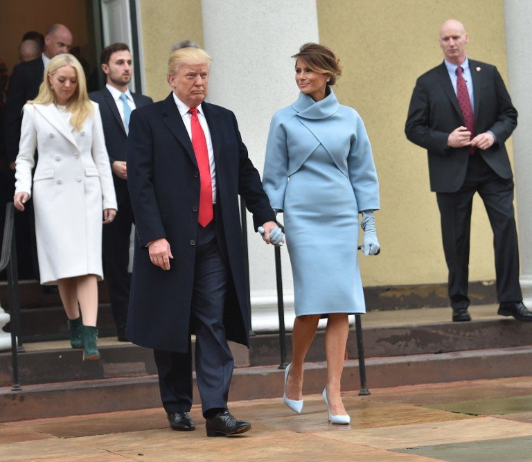 CHURCH SERVICE. US President-elect Donald Trump and his wife Melania leave St. John's Episcopal Church on January 20, 2017, before Trump's inauguration. Nicholas Kamm/AFP 