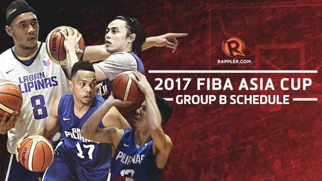 SCHEDULE: FIBA Asia Cup 2017