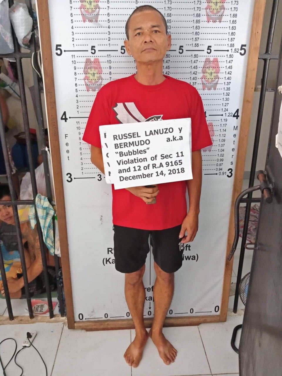 DRUG SUSPECT. Russel Bermudo was the subject of the drug operation in Naga City. Photo from Naga City Police Station 
