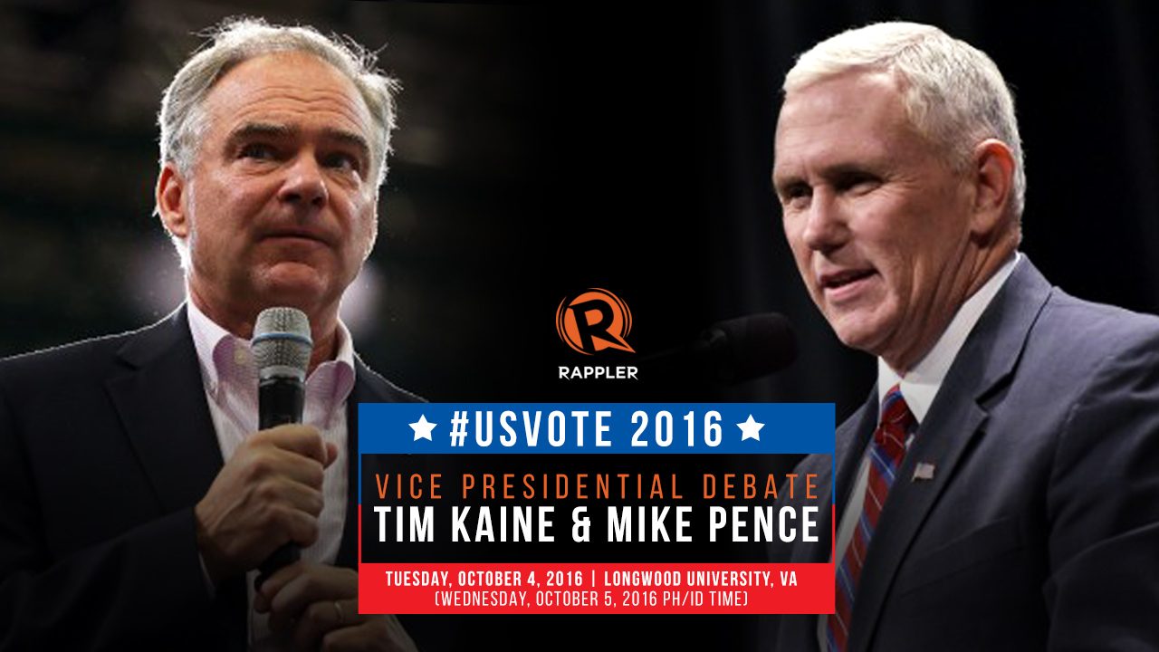 WATCH: Kaine-Pence vice presidential debate, 2016 US elections
