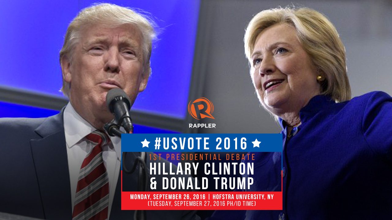 WATCH: 1st Clinton-Trump presidential debate, 2016 US elections
