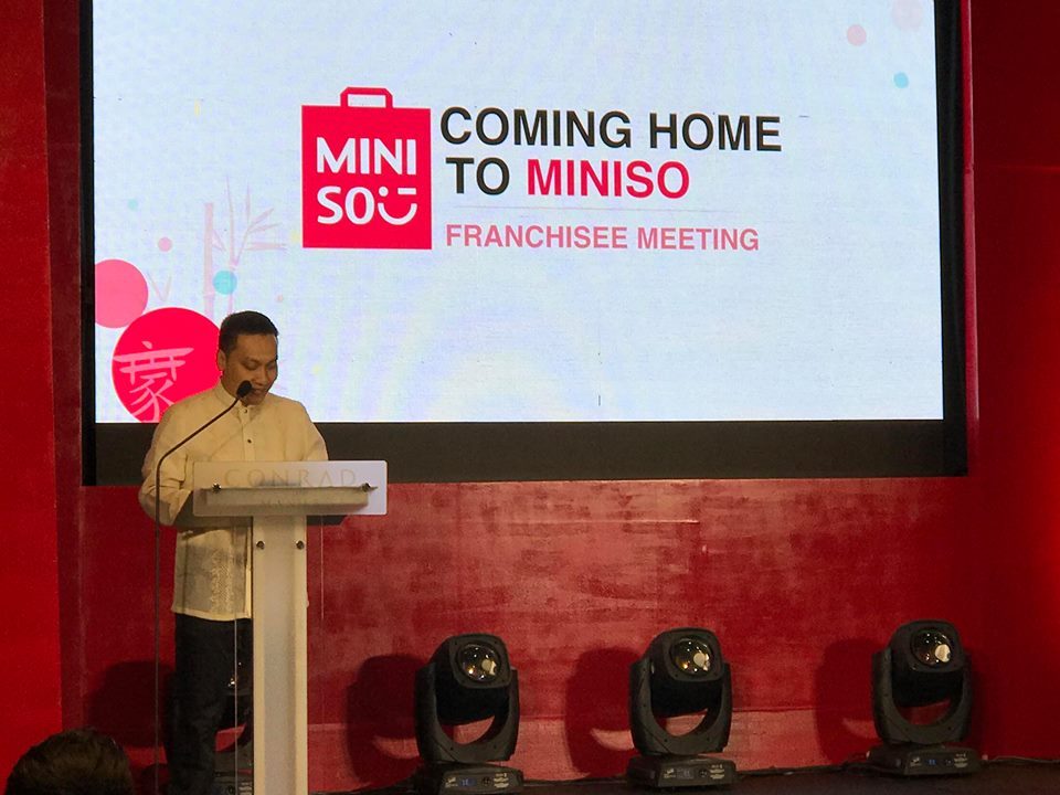John Agner, AVP Franchising of Miniso Philippines 