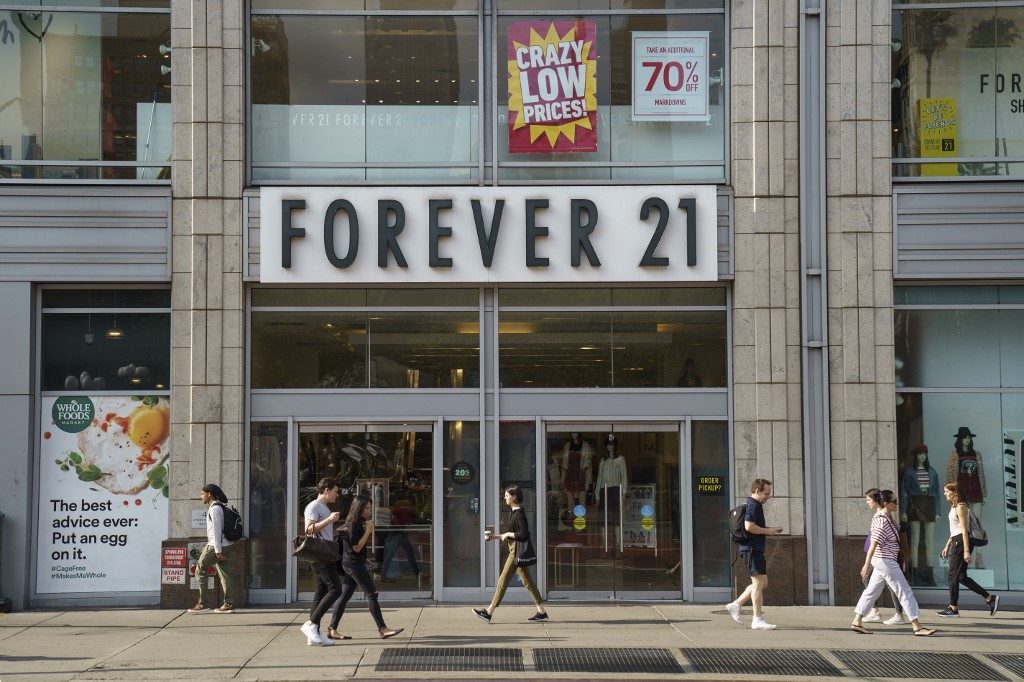 Fast-fashion retailer Forever 21 files for bankruptcy