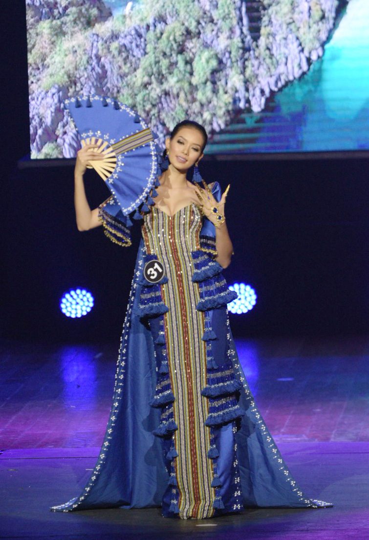 MODERN TERNO. Jehza during the national costume show. File photo by Alecs Ongcal/Rappler 